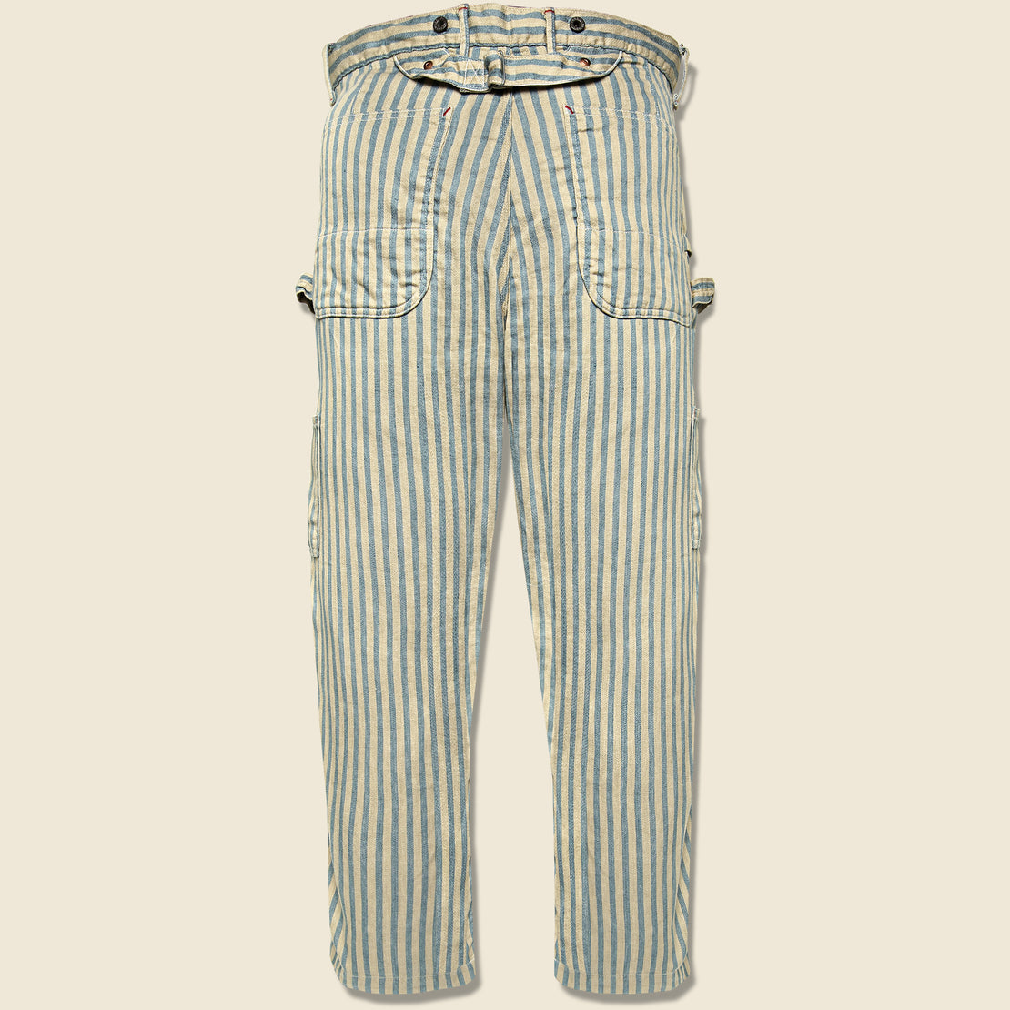 Linen Blues Hickoree Lumber Pants - Beige - Kapital - STAG Provisions - Pants - Twill