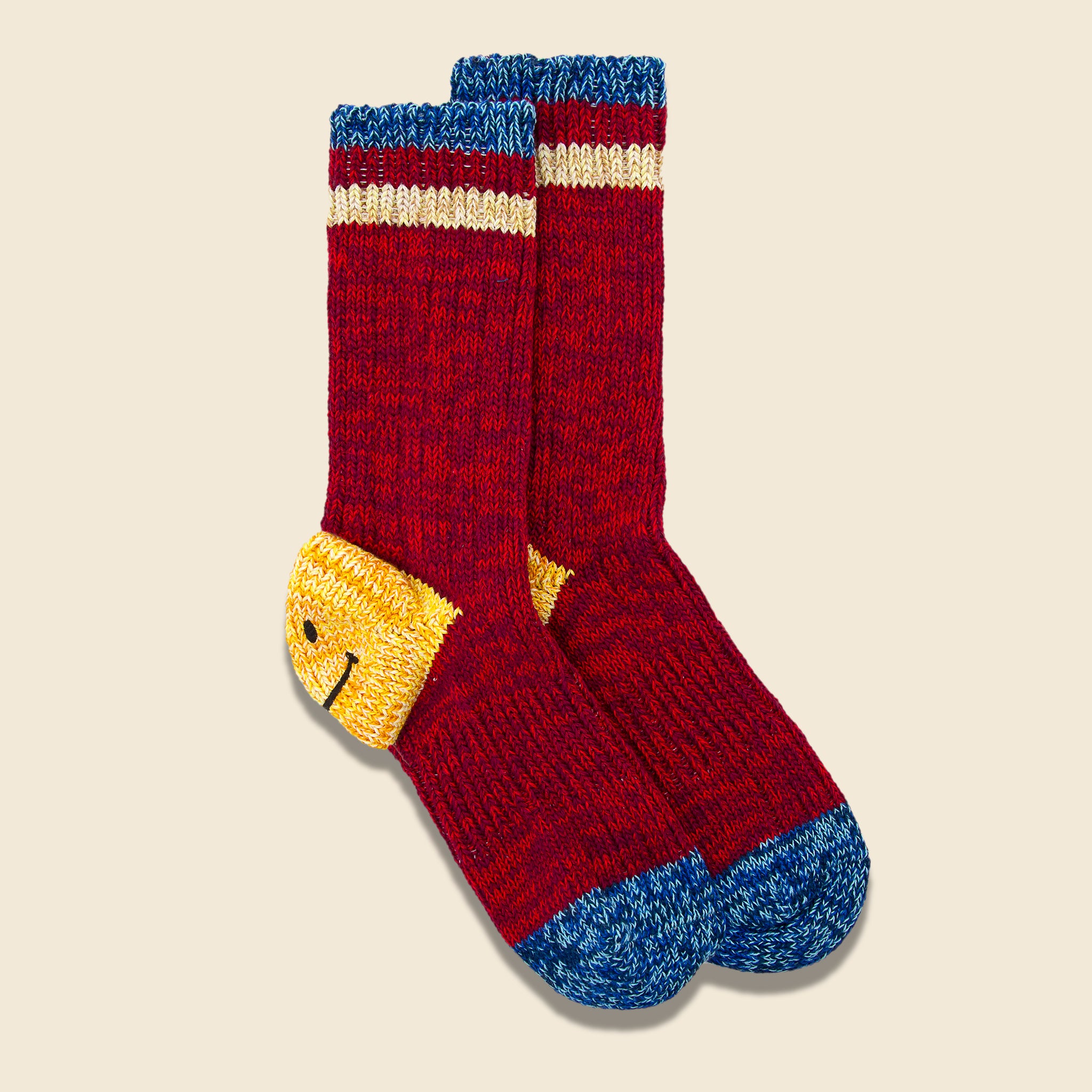 64 Yarns Ivy Smile Heel Hold Socks - Red - Kapital - STAG Provisions - Accessories - Socks