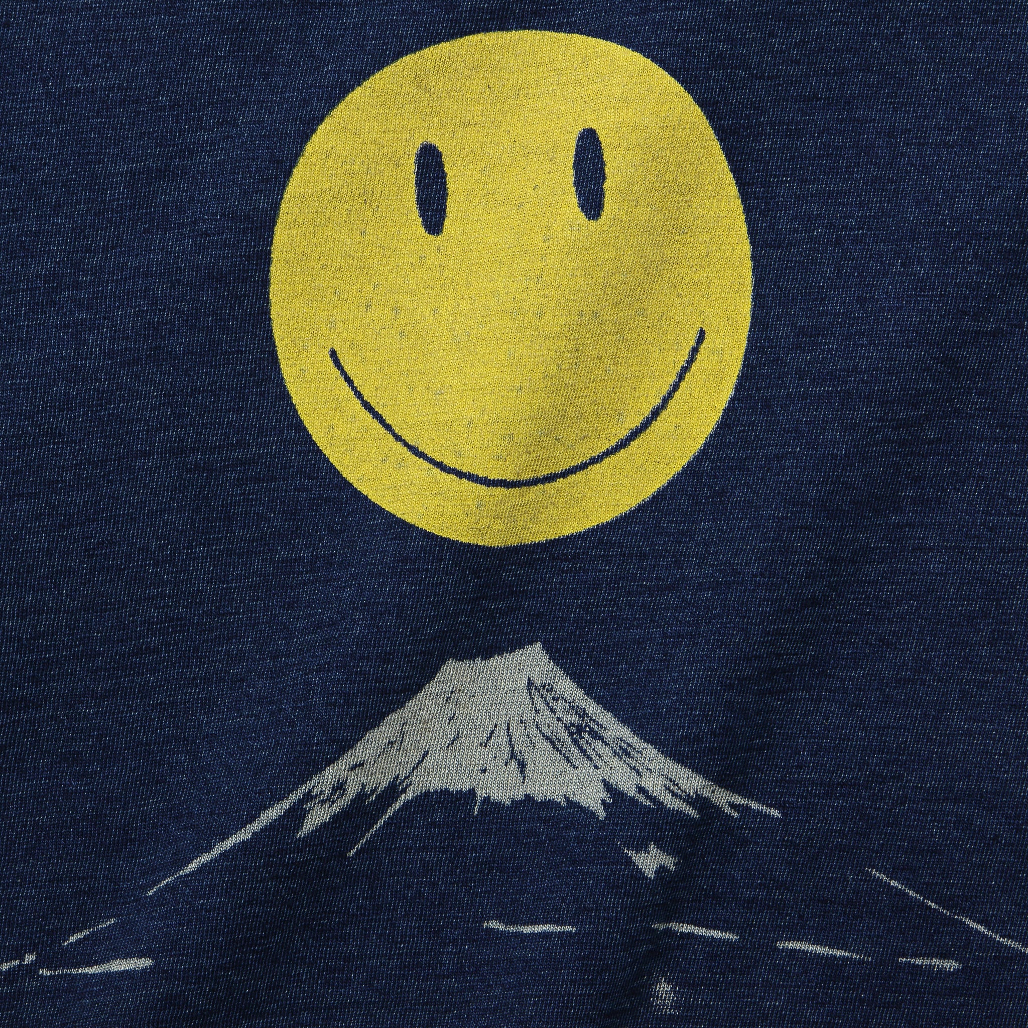 
                          Mirrored Fuji Smile Crew Tee - Indigo - Kapital - STAG Provisions - W - Tops - S/S Tee
                        