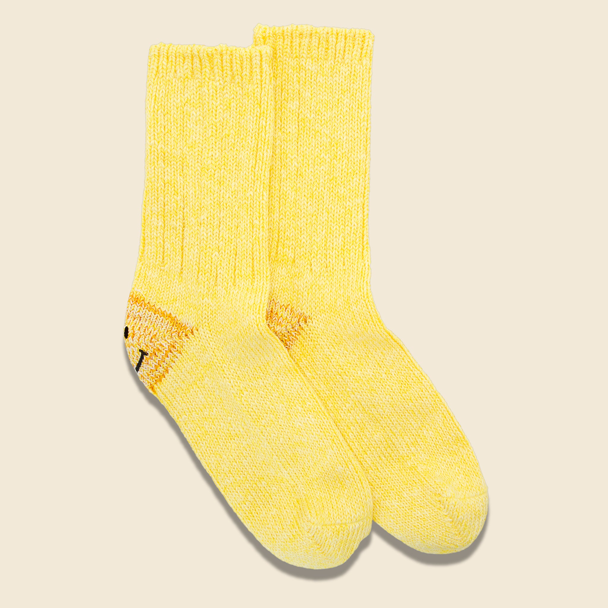 
                          56 Yarns Rib Heel Smile Socks - Yellow - Kapital - STAG Provisions - W - Accessories - Socks
                        