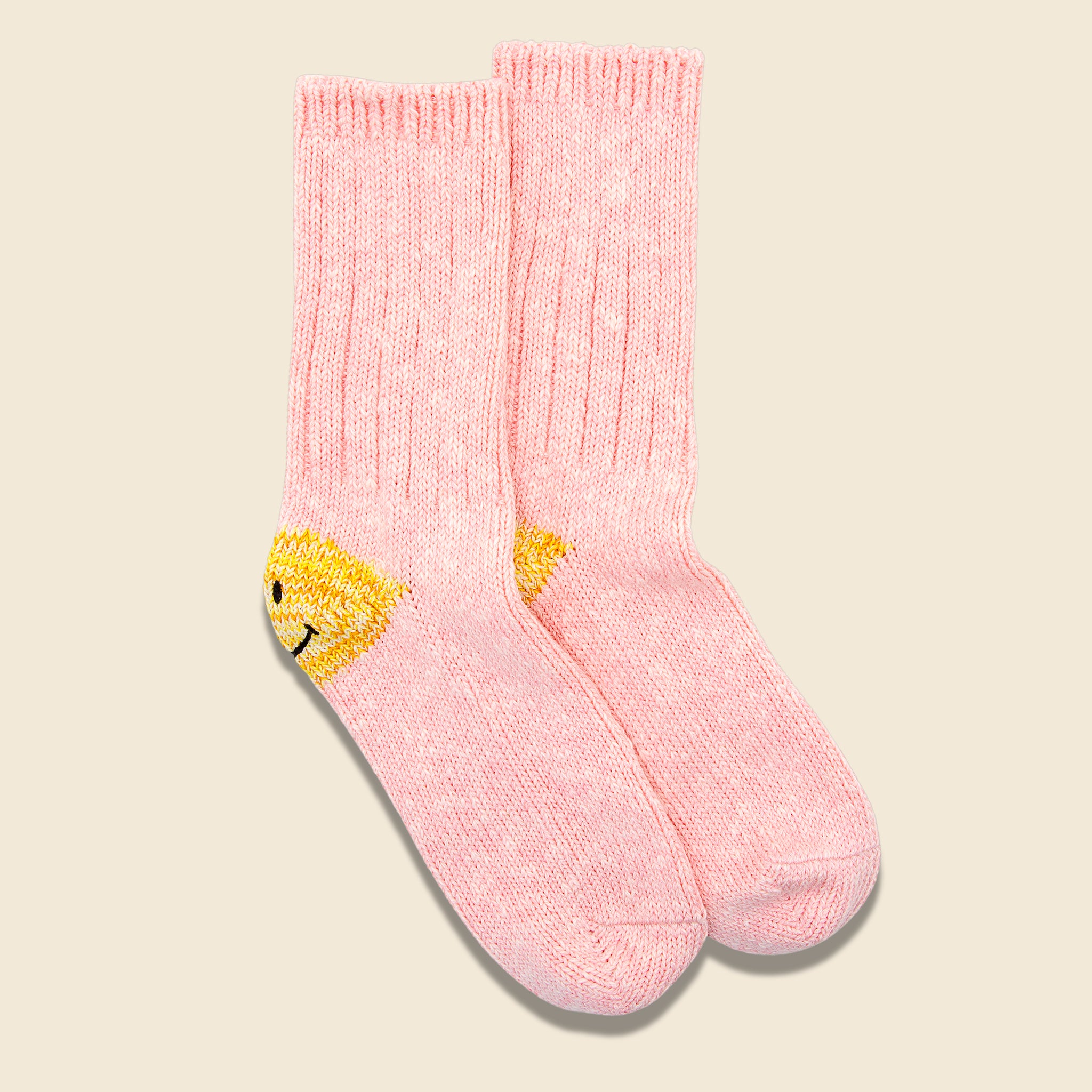 
                          56 Yarns Rib Heel Smile Socks - Pink - Kapital - STAG Provisions - W - Accessories - Socks
                        