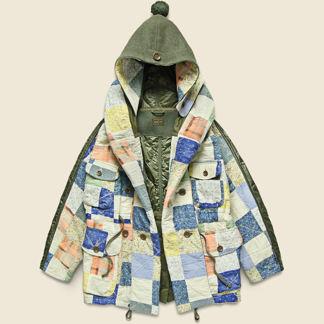 American Quilt Ring Coat - Ecru - Kapital - STAG Provisions - W - Outerwear - Coat/Jacket