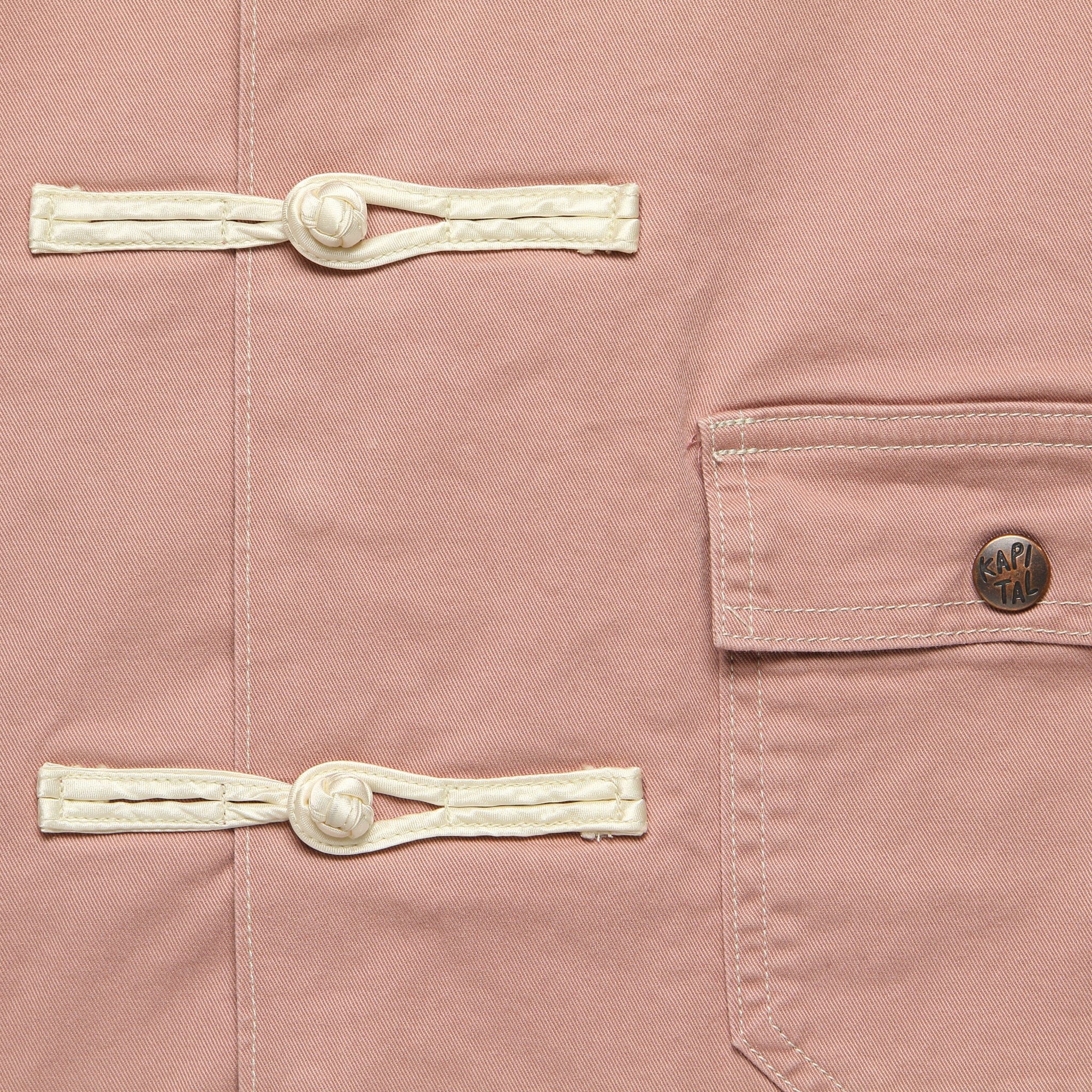 
                          Stretch Chino Kung Fu Coverall Jacket - Pink/Beige - Kapital - STAG Provisions - Outerwear - Coat / Jacket
                        