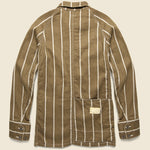 Linen Phillies Stripe Cactus Coverall Jacket - Brown - Kapital - STAG Provisions - Outerwear - Coat / Jacket