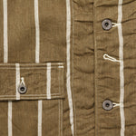 Linen Phillies Stripe Cactus Coverall Jacket - Brown - Kapital - STAG Provisions - Outerwear - Coat / Jacket