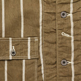 Linen Phillies Stripe Cactus Coverall Jacket - Brown - Kapital - STAG Provisions - Outerwear - Coat / Jacket