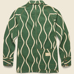 Canvas Drunken-Stripe Cactus Coverall Jacket - Green - Kapital - STAG Provisions - Outerwear - Coat / Jacket