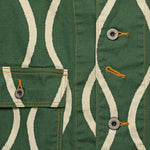 Canvas Drunken-Stripe Cactus Coverall Jacket - Green - Kapital - STAG Provisions - Outerwear - Coat / Jacket