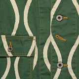 Canvas Drunken-Stripe Cactus Coverall Jacket - Green - Kapital - STAG Provisions - Outerwear - Coat / Jacket