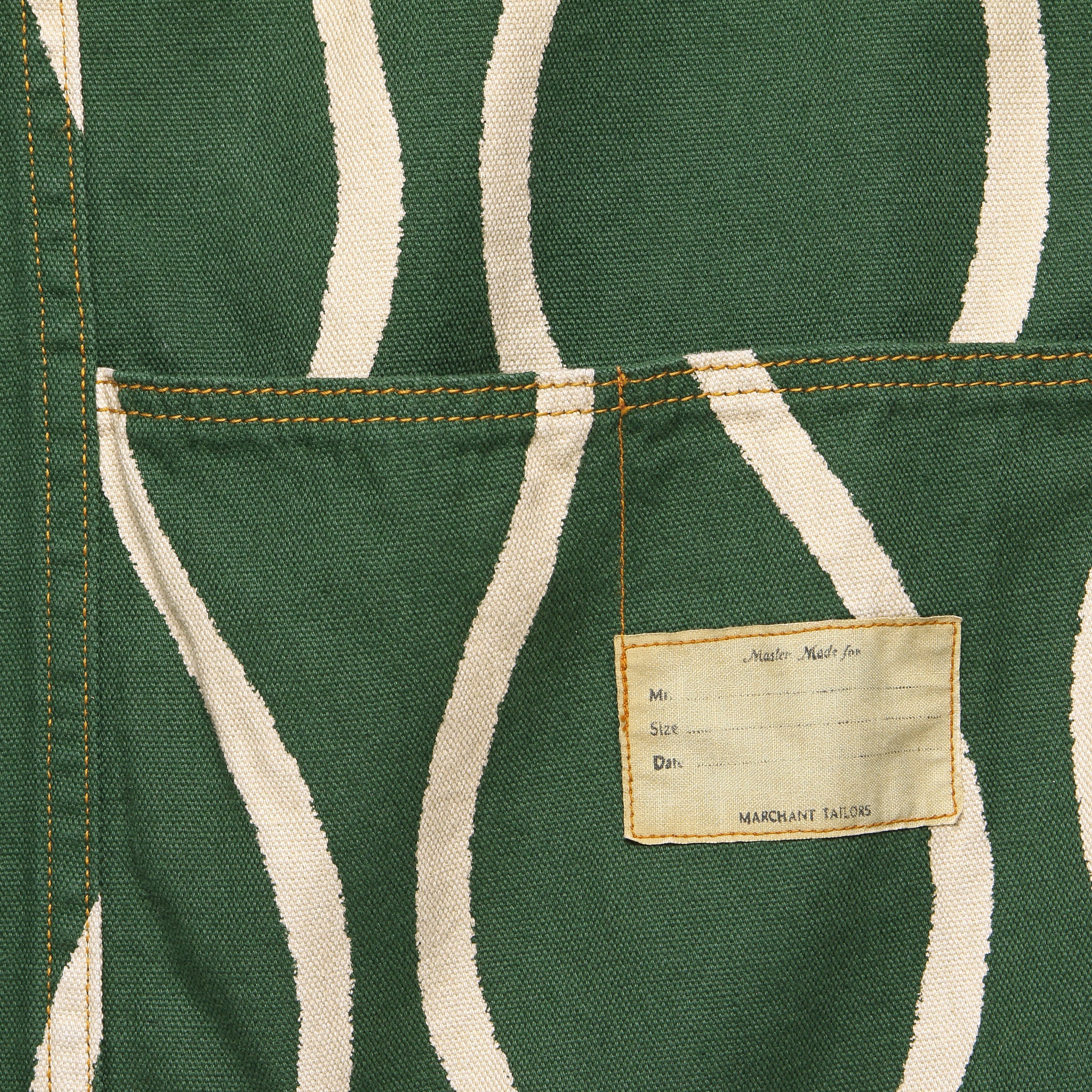 
                          Canvas Drunken-Stripe Cactus Coverall Jacket - Green - Kapital - STAG Provisions - Outerwear - Coat / Jacket
                        