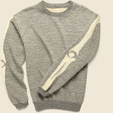 Grandrelle Fleece Knit BIG Crew Bone Sweatshirt - Charcoal - Kapital - STAG Provisions - Tops - Fleece / Sweatshirt