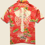 Rayon Kamehameha Aloha Shirt - Red - Kapital - STAG Provisions - Tops - S/S Knit
