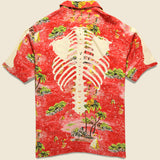Rayon Kamehameha Aloha Shirt - Red - Kapital - STAG Provisions - Tops - S/S Knit