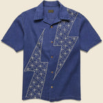 Thunderbolt Sashiko Linen Aloha Shirt - Indigo - Kapital - STAG Provisions - Tops - S/S Knit