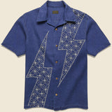 Thunderbolt Sashiko Linen Aloha Shirt - Indigo - Kapital - STAG Provisions - Tops - S/S Knit