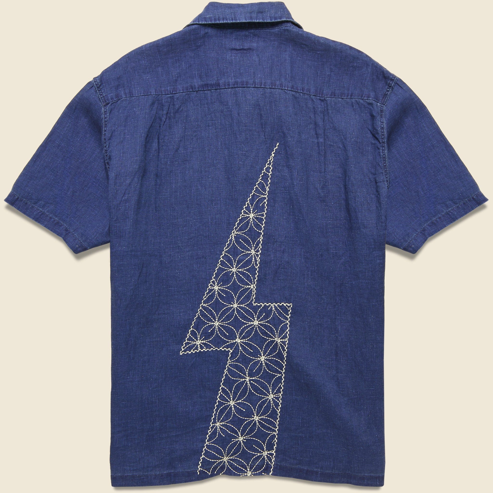 
                          Thunderbolt Sashiko Linen Aloha Shirt - Indigo - Kapital - STAG Provisions - Tops - S/S Knit
                        