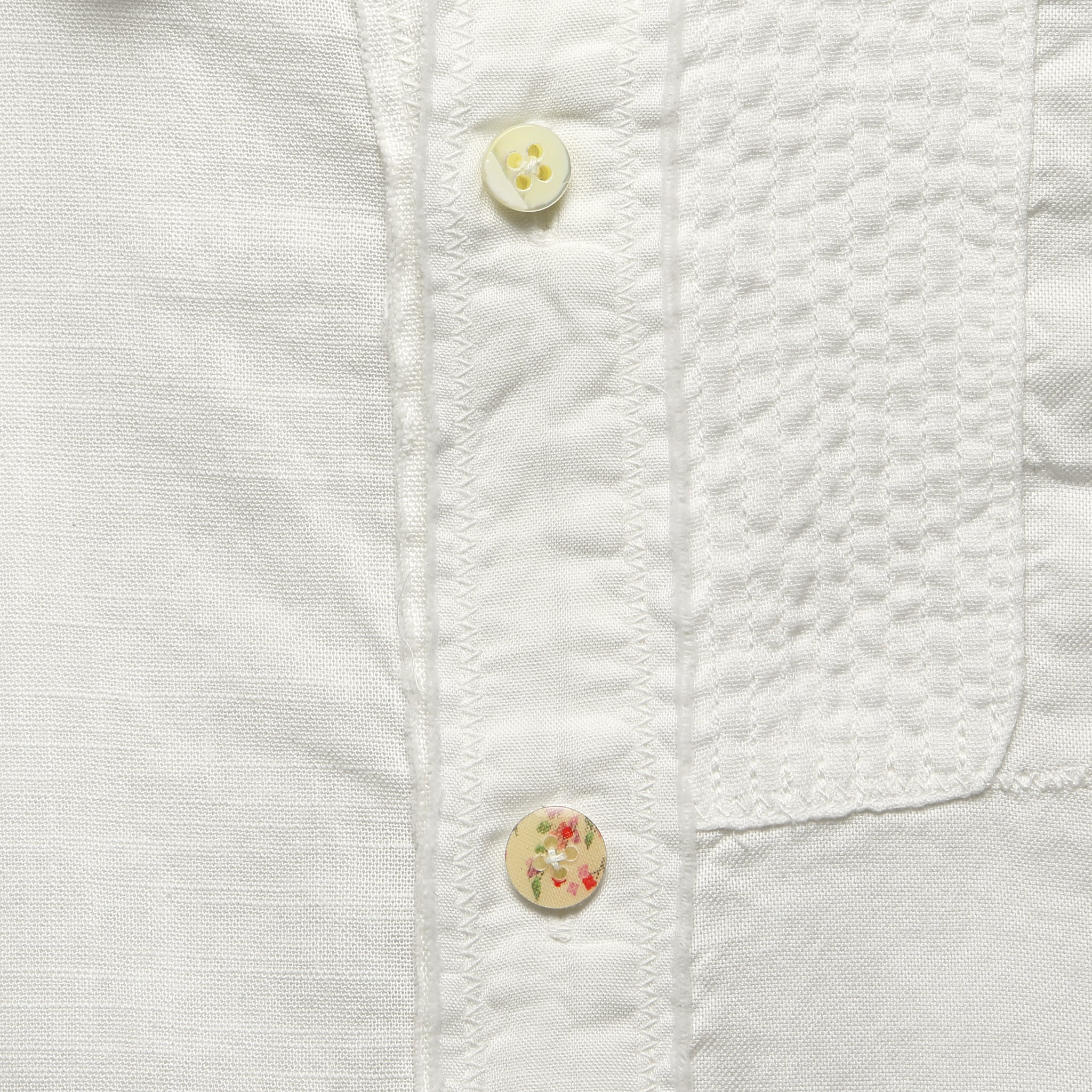 
                          Cotton/Linen Patchwork Katmandu Shirt - White - Kapital - STAG Provisions - Tops - L/S Woven - Solid
                        