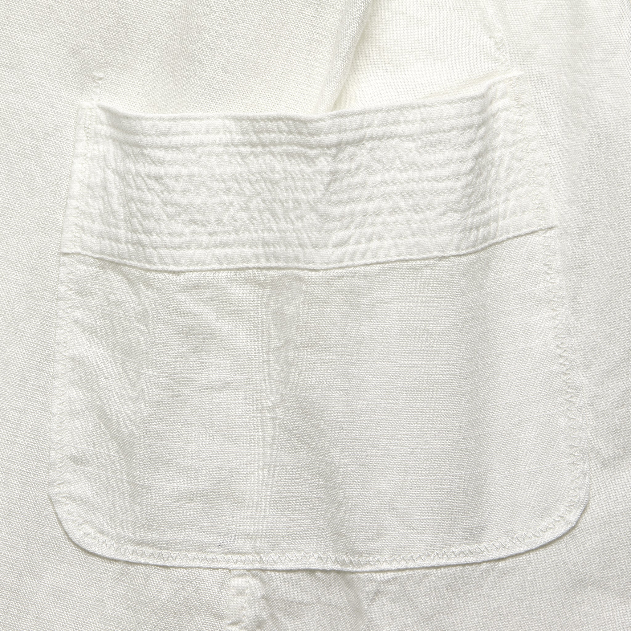 Cotton/Linen Patchwork Katmandu Shirt - White - Kapital - STAG Provisions - Tops - L/S Woven - Solid