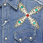 Botanical Denim Studs Western Shirt - Indigo - Kapital - STAG Provisions - Tops - L/S Woven - Other Pattern