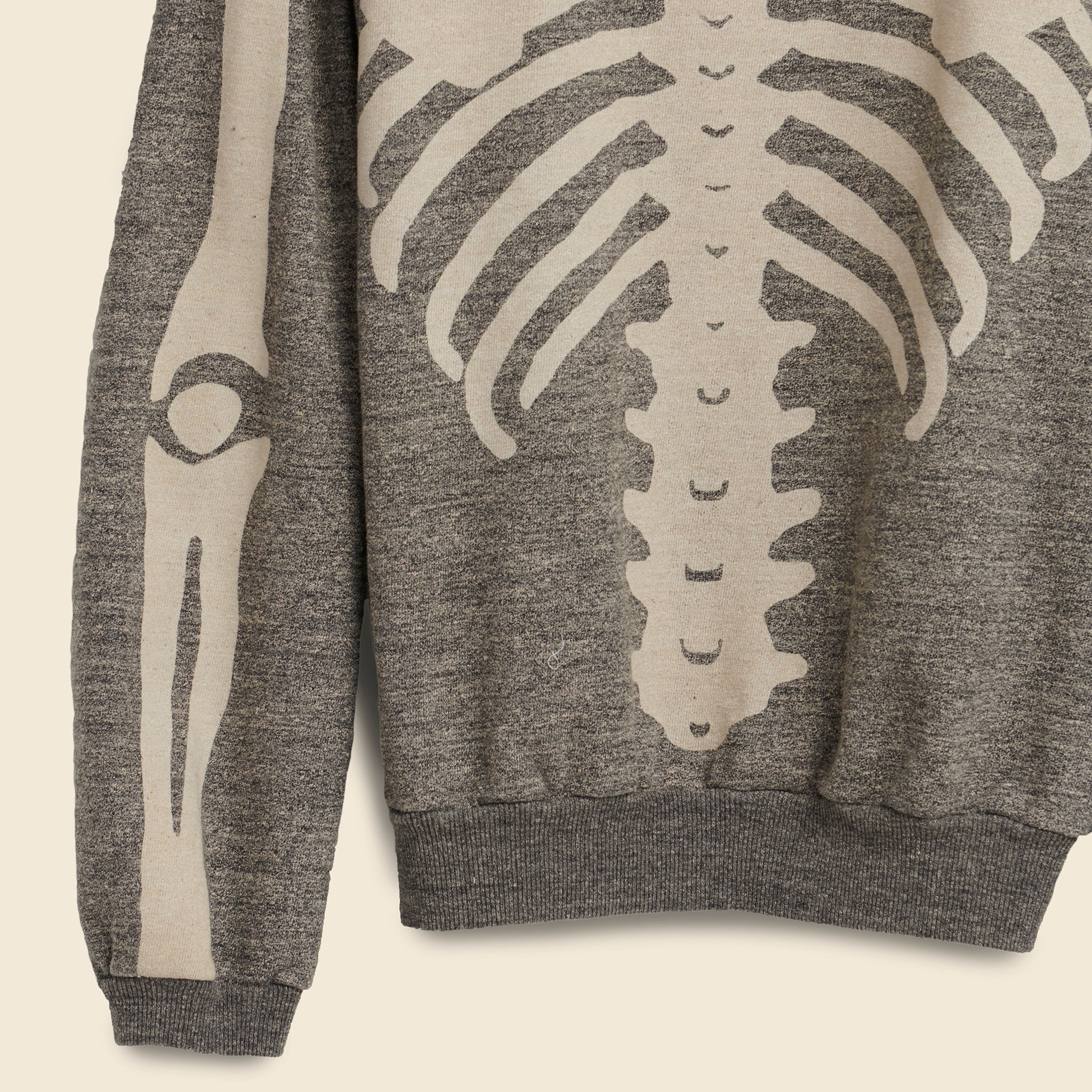 
                          Grandrelle Fleece Knit BIG Crew Bone Sweatshirt - Charcoal - Kapital - STAG Provisions - W - Tops - L/S Fleece
                        