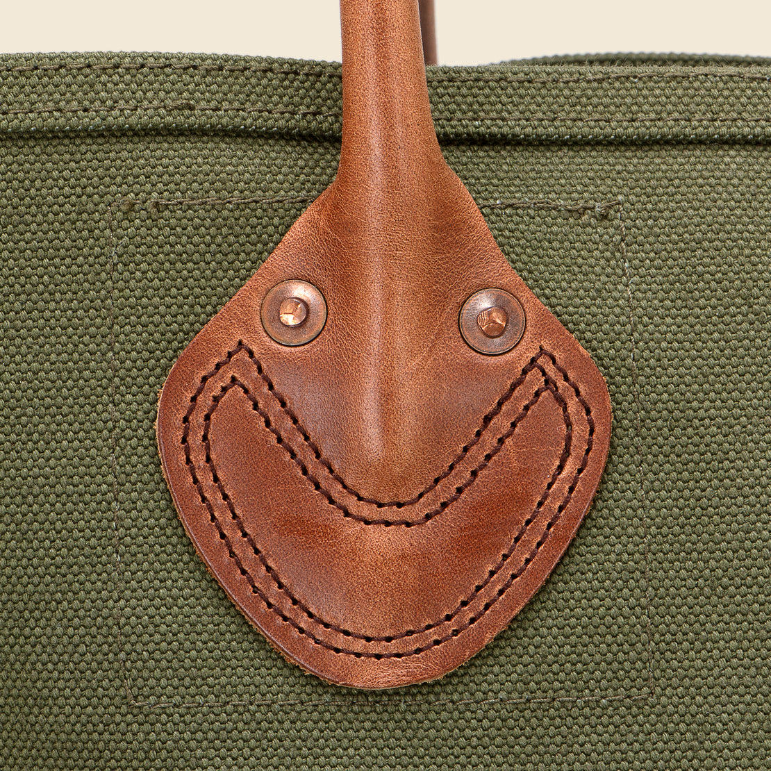 #4 Canvas/Leather Rain Smile Milk Bag - Khaki - Kapital - STAG Provisions - W - Accessories - Bag