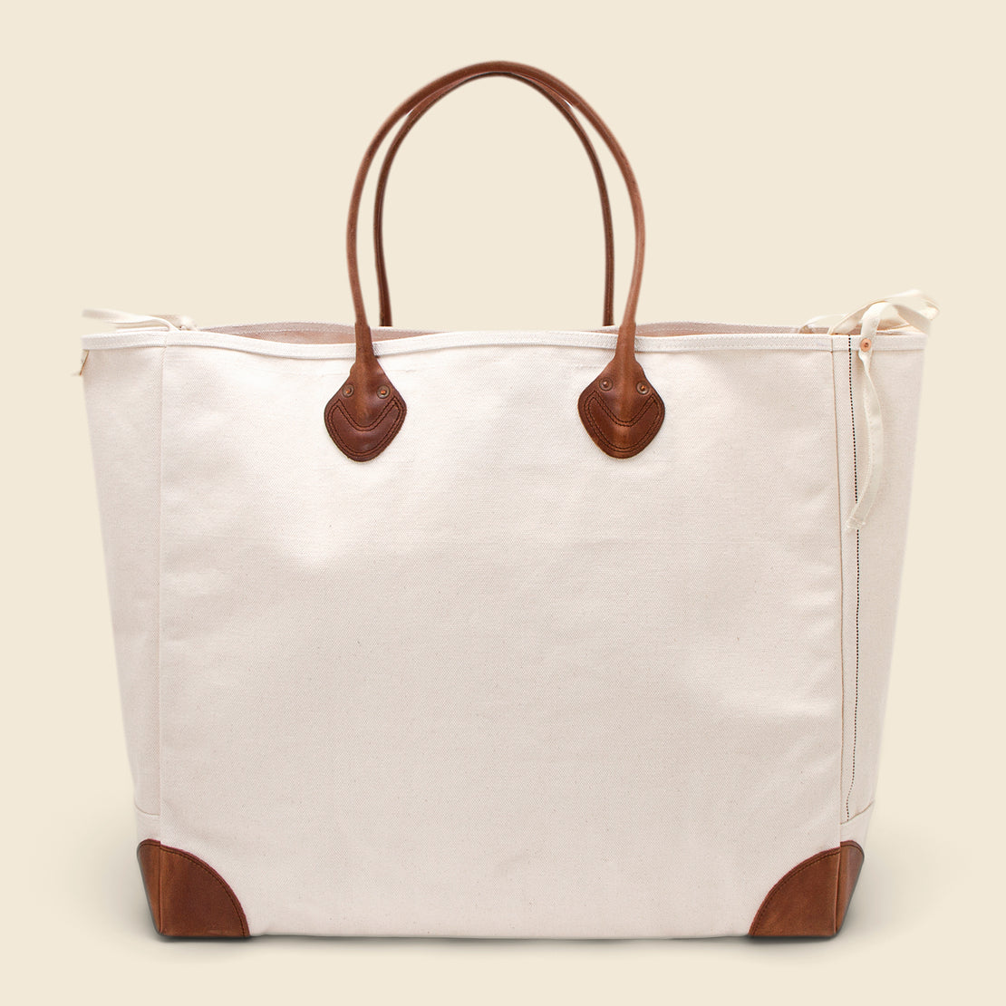 #4 Canvas/Leather Rain Smile Milk Bag - Ecru - Kapital - STAG Provisions - W - Accessories - Bag