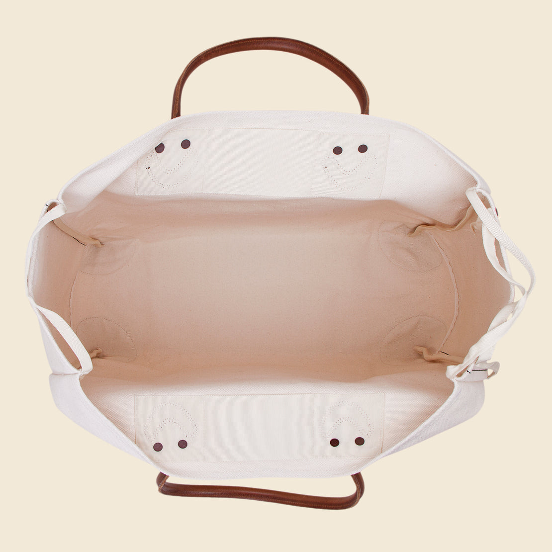 #4 Canvas/Leather Rain Smile Milk Bag - Ecru - Kapital - STAG Provisions - W - Accessories - Bag