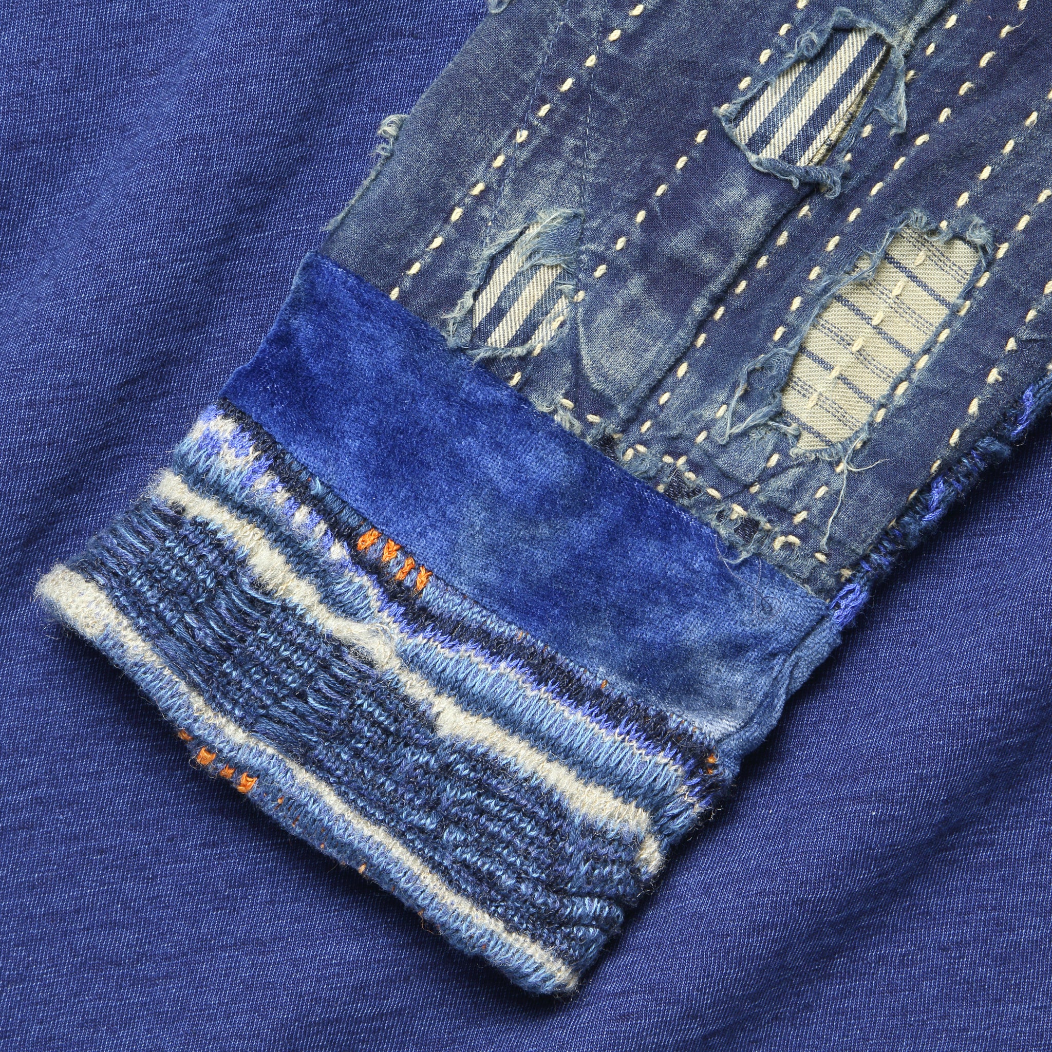 Jersey Hippie Tee (Boro Nomad Patch) - Indigo - Kapital - STAG Provisions - Tops - L/S Tee