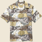 Tibe-Lympic Train Silk Rayon Aloha Shirt - Grey - Kapital - STAG Provisions - Tops - S/S Woven - Other Pattern