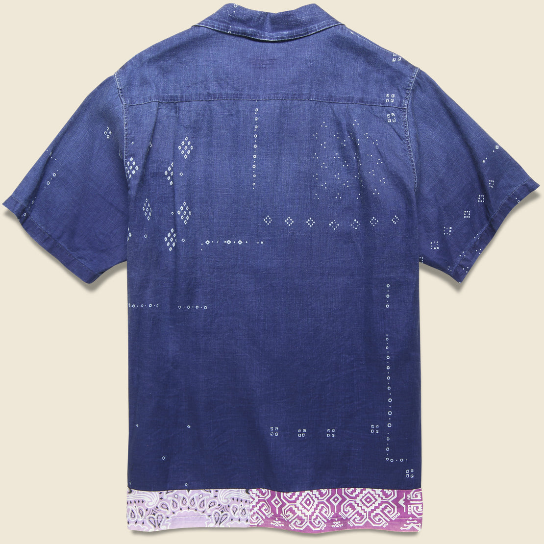 French Cloth Linen Bandana Aloha Shirt - Indigo - Kapital - STAG Provisions - Tops - S/S Woven - Other Pattern