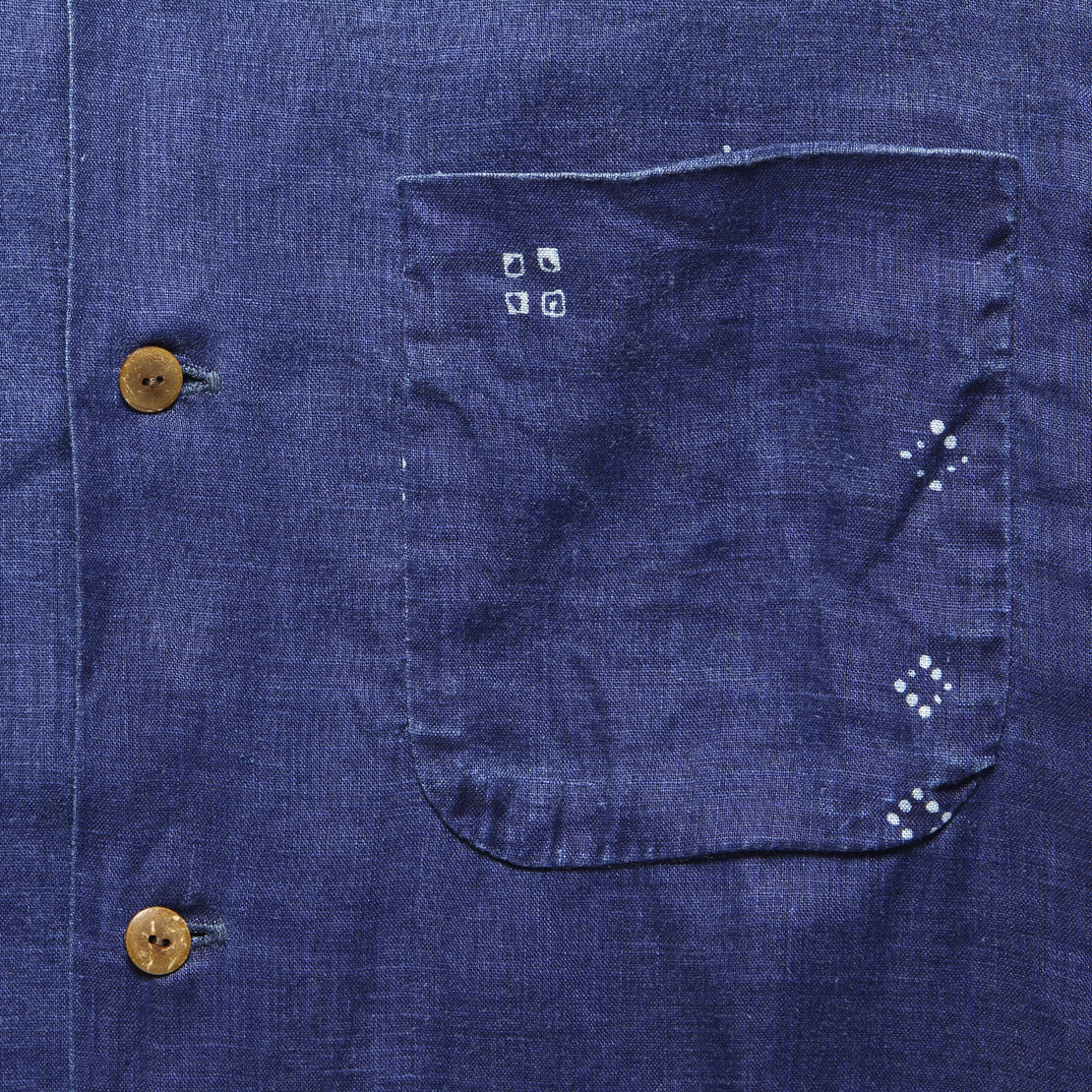 French Cloth Linen Bandana Aloha Shirt - Indigo - Kapital - STAG Provisions - Tops - S/S Woven - Other Pattern