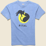 Catpital Jersey Crew Tee - Indigo - Kapital - STAG Provisions - Tops - S/S Tee - Graphic
