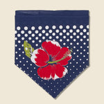 Coco Hibiscus Selvedge Bandana - Navy - Kapital - STAG Provisions - Accessories - Bandanas