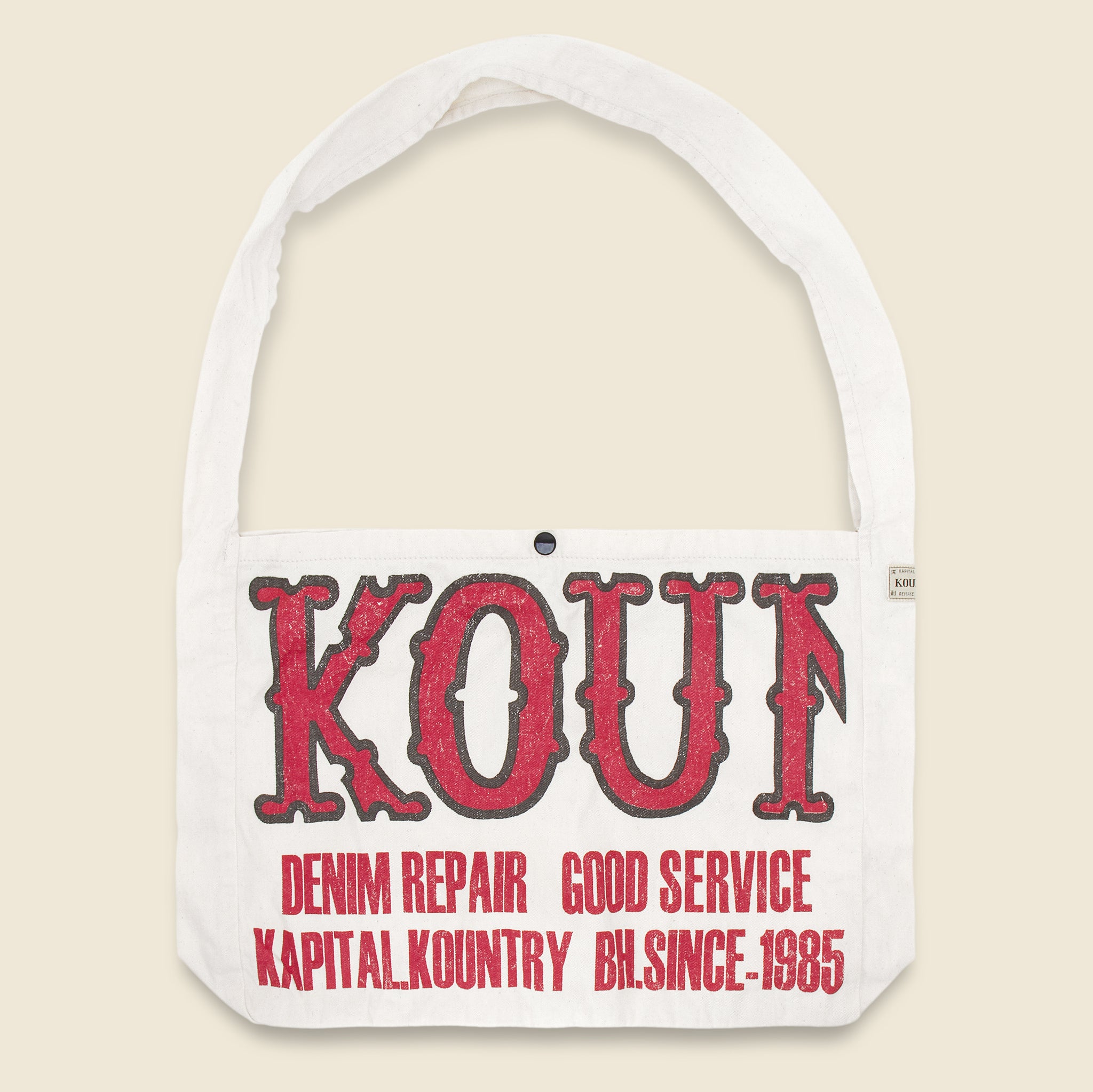 Kountry Factory Cotton Twill Book Bag - Ecru - Kapital - STAG Provisions - Accessories - Bags / Luggage