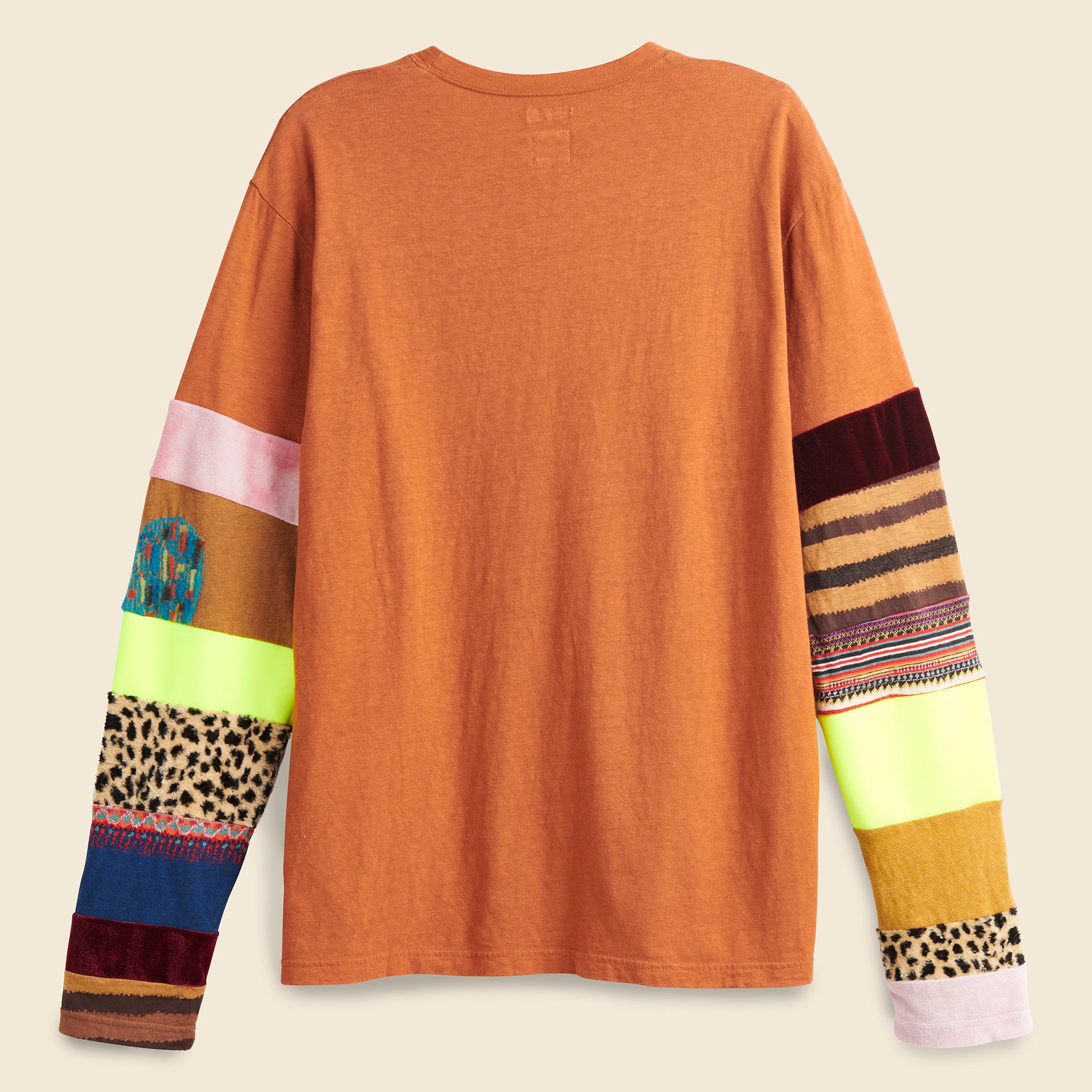 
                          Jersey Hippie Tee (Tibetan Nomad Patch) - Orange - Kapital - STAG Provisions - W - Tops - L/S Tee
                        