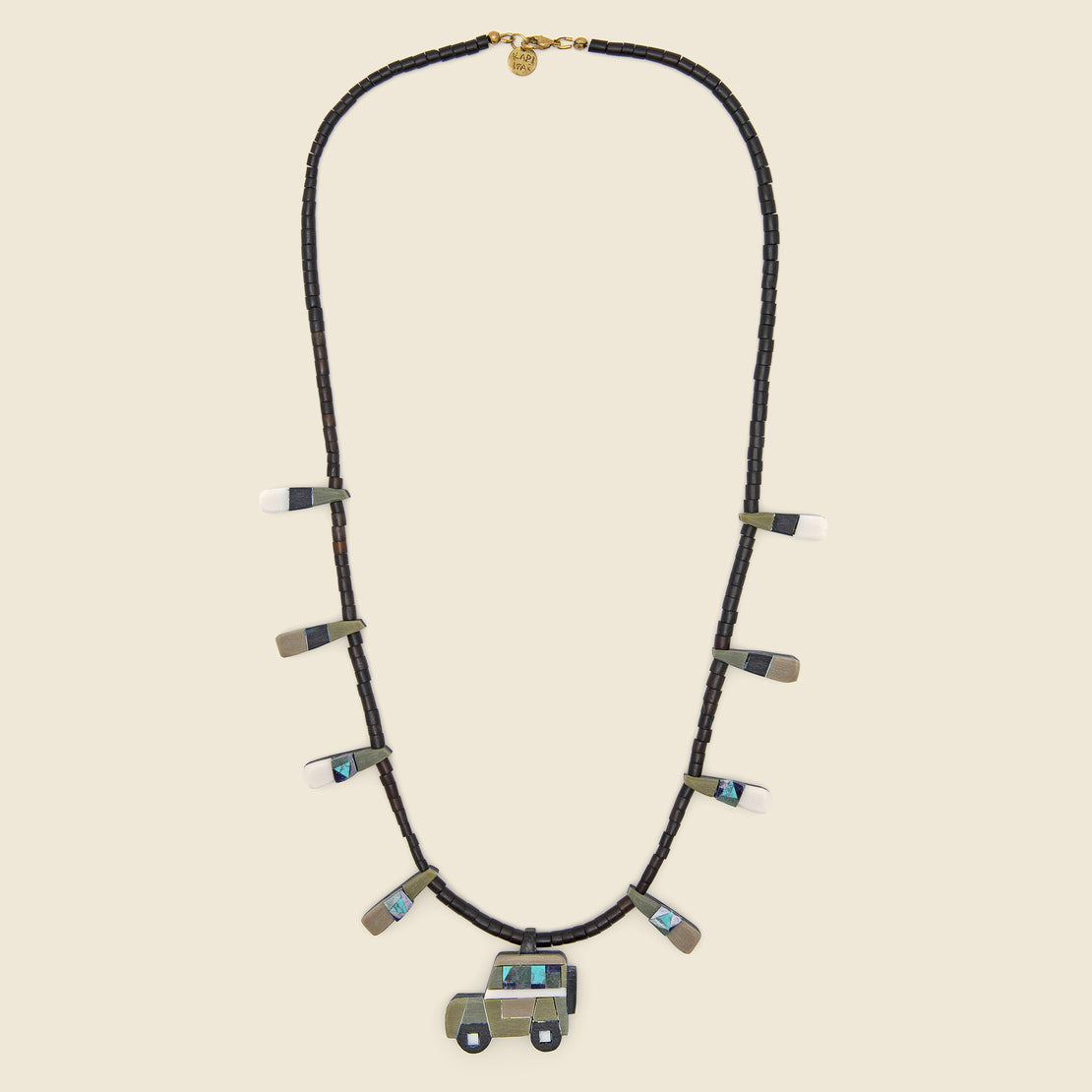 Kapital Battery AUTOMOBILE TRUCK Necklace - Army 4WD