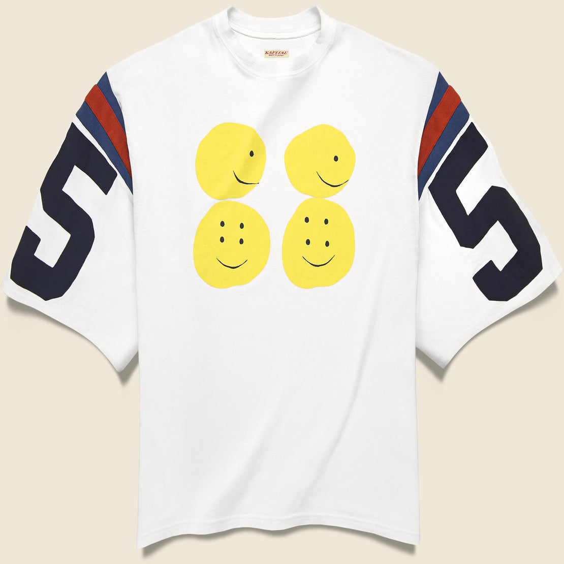 KAPITAL キャピタル 18.5/-天竺 フットボールHUGE-T（RAINBOWY