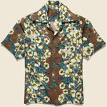 Flower Wrangle Collar Aloha - Brown - Kapital - STAG Provisions - Tops - S/S Woven - Floral