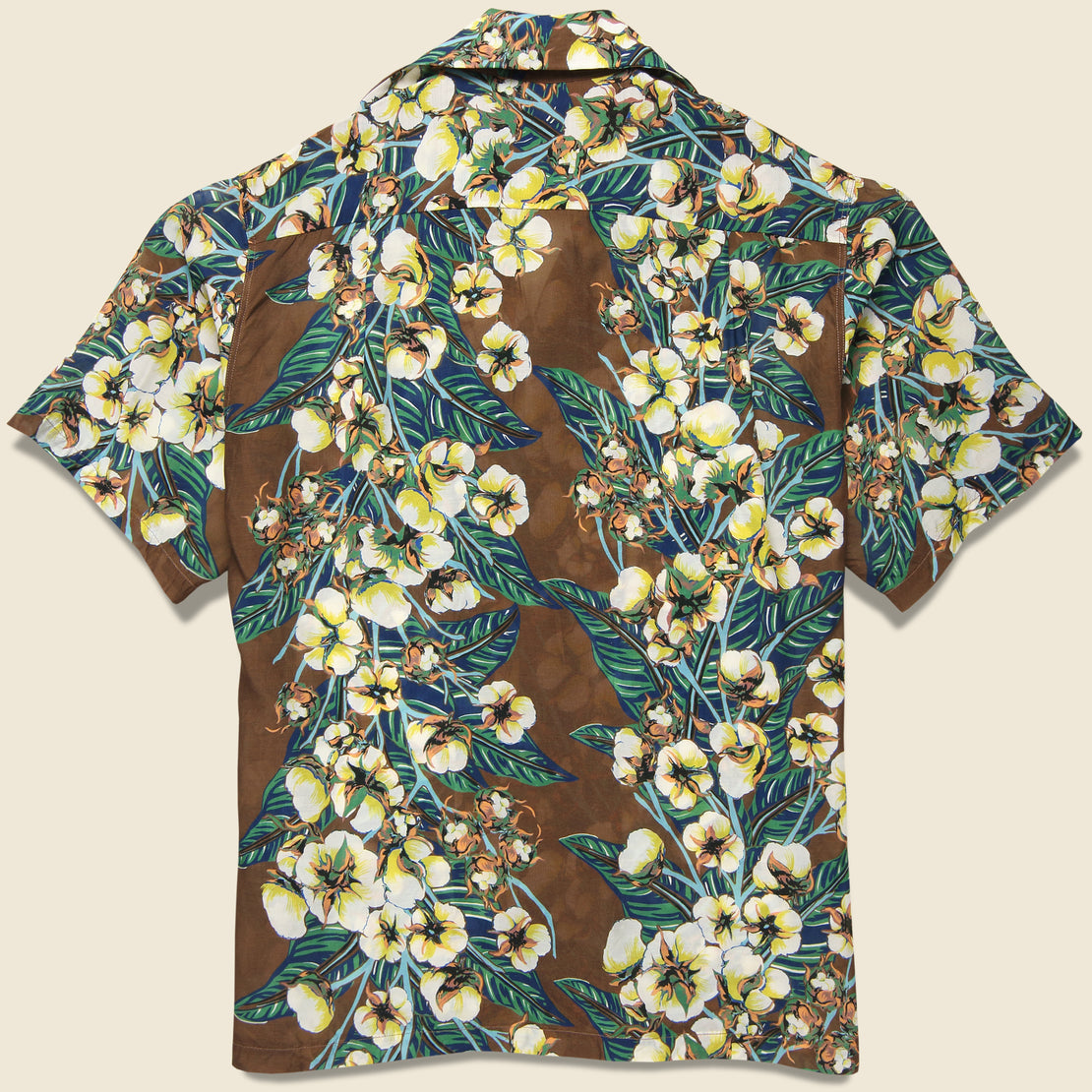 Flower Wrangle Collar Aloha - Brown - Kapital - STAG Provisions - Tops - S/S Woven - Floral
