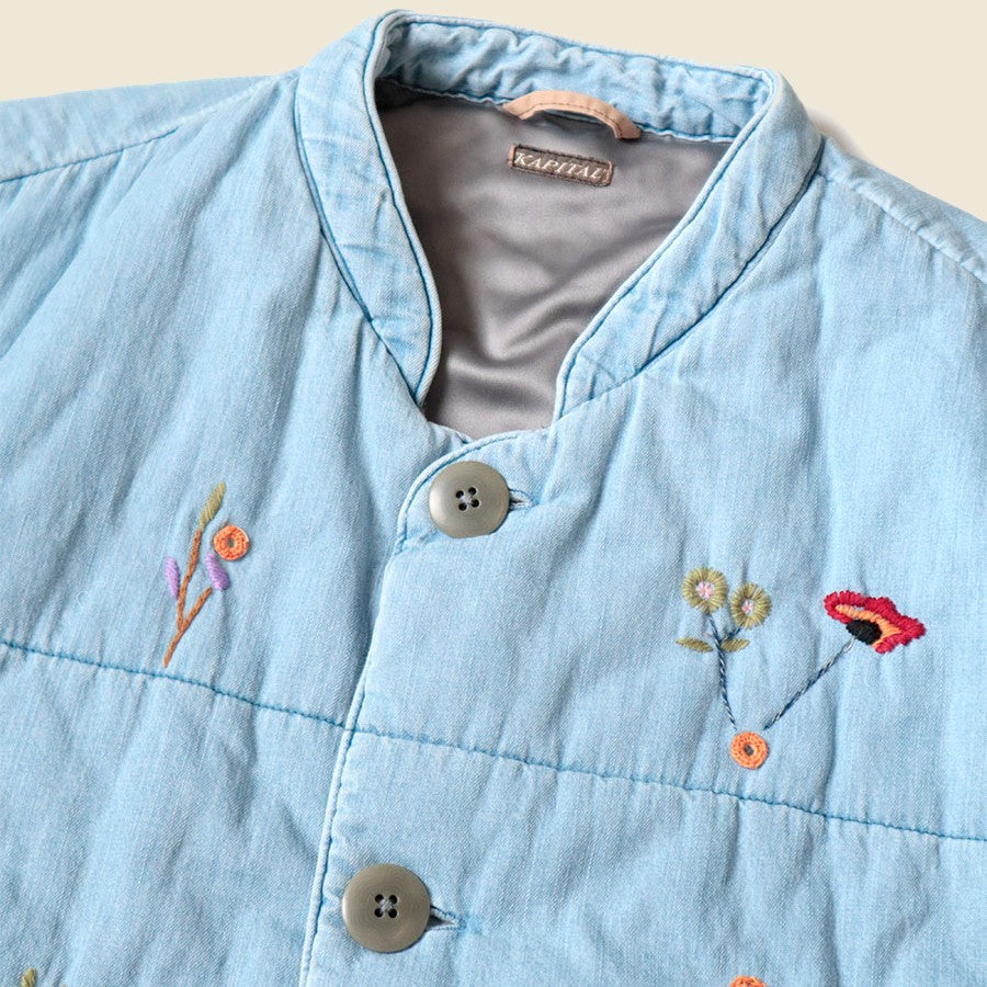6oz Denim Quilt SAMU Vest (Cat Embroidery) - PRO