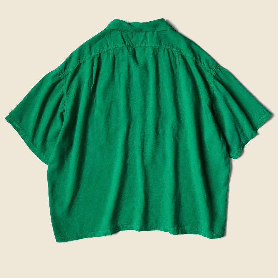 
                          Soft Linen Open Collar BIG Shirt - Green - Kapital - STAG Provisions - W - Tops - S/S Woven
                        