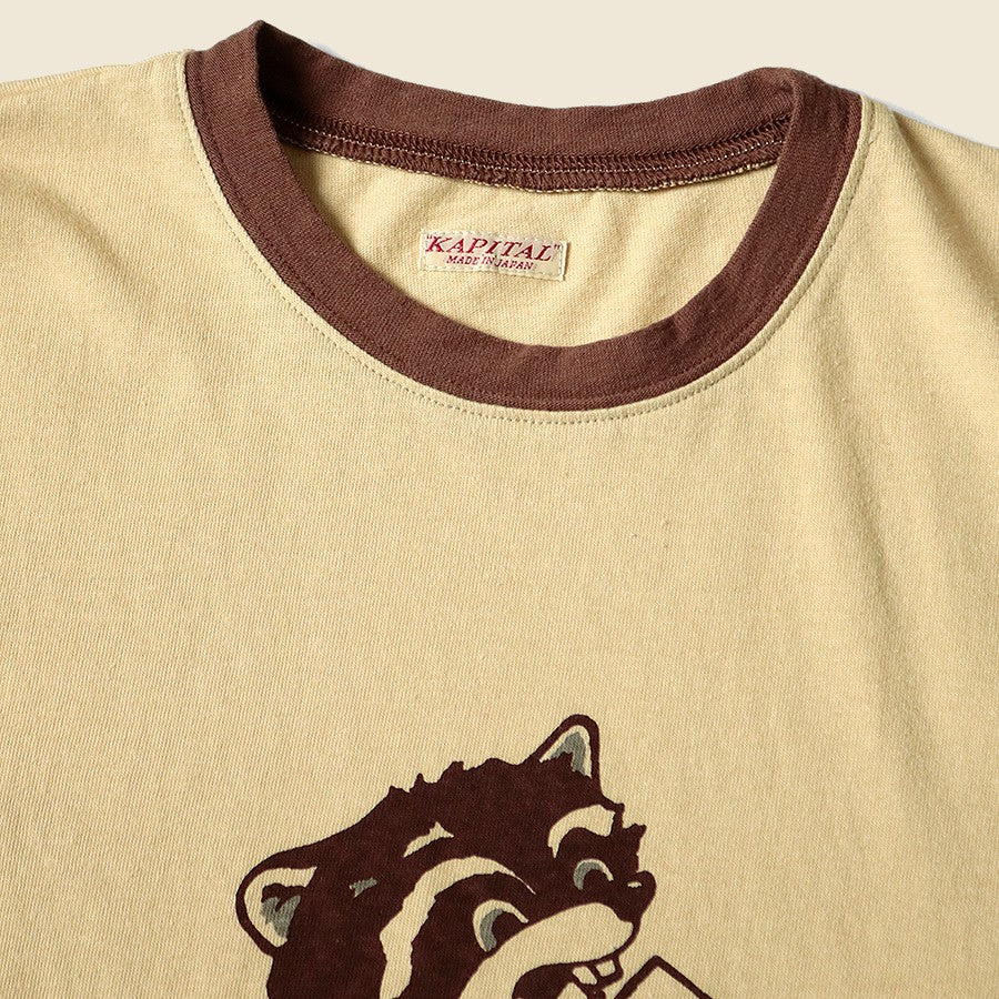 
                          Jersey Ringer T (KAKISHIBU RACCOON) - Beige - Kapital - STAG Provisions - W - Tops - S/S Tee
                        