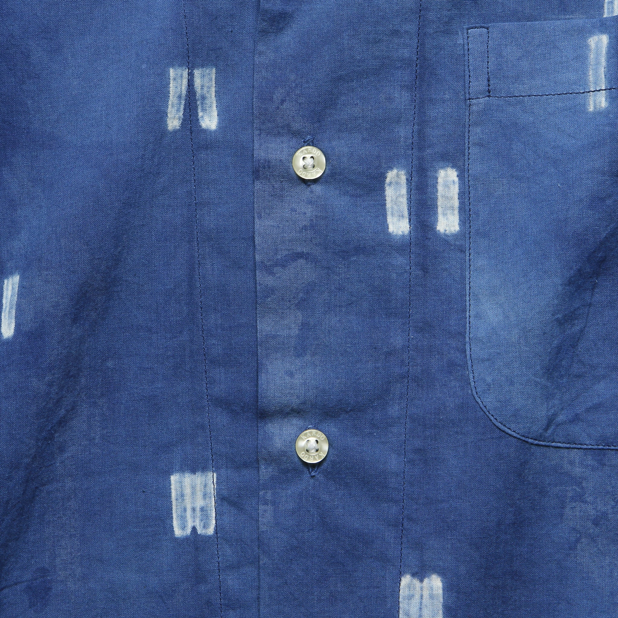 Lamar Shirt - Indigo Shibori - Kardo - STAG Provisions - Tops - S/S Woven - Other Pattern