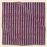 Floral Stripe Block Print Bandana - Blue/Red - Kardo - STAG Provisions - Accessories - Bandanas