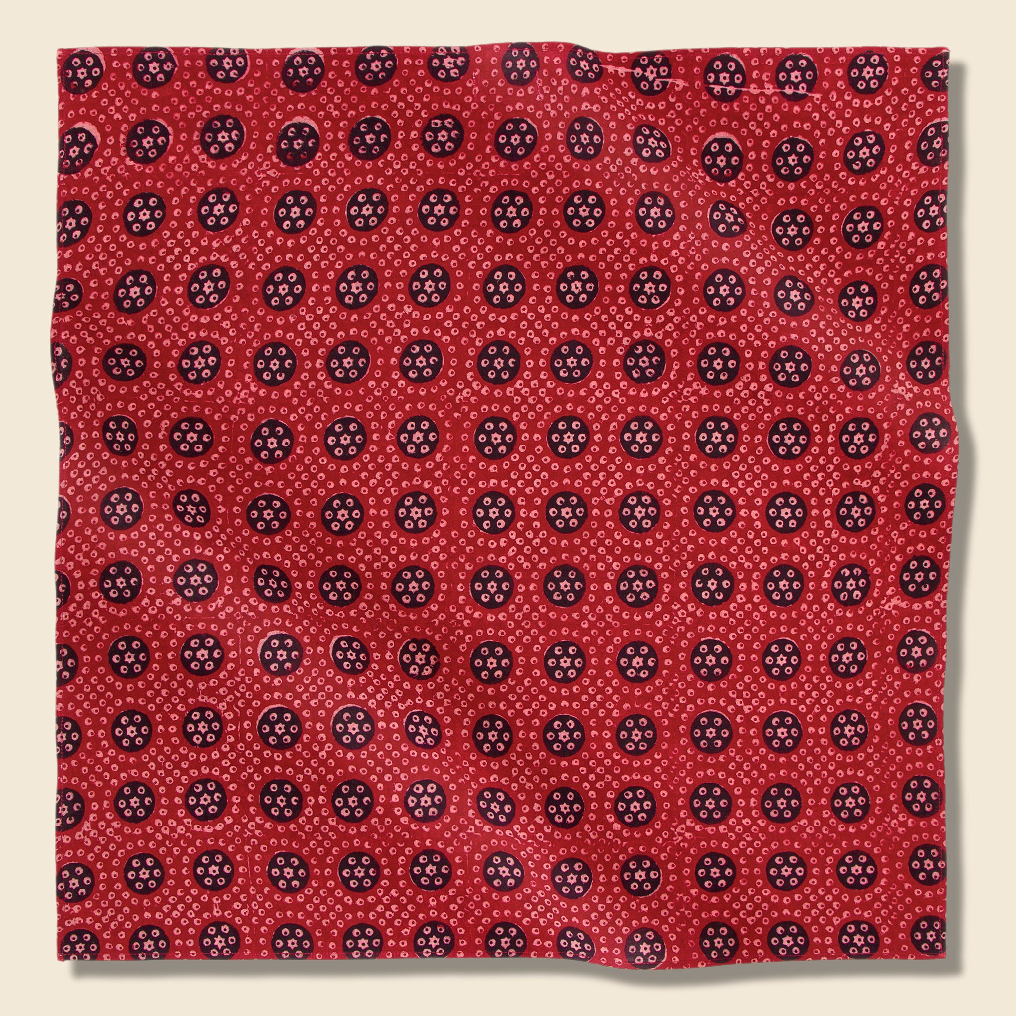 Mosiac Block Print Bandana - Red/Navy - Kardo - STAG Provisions - Accessories - Bandanas