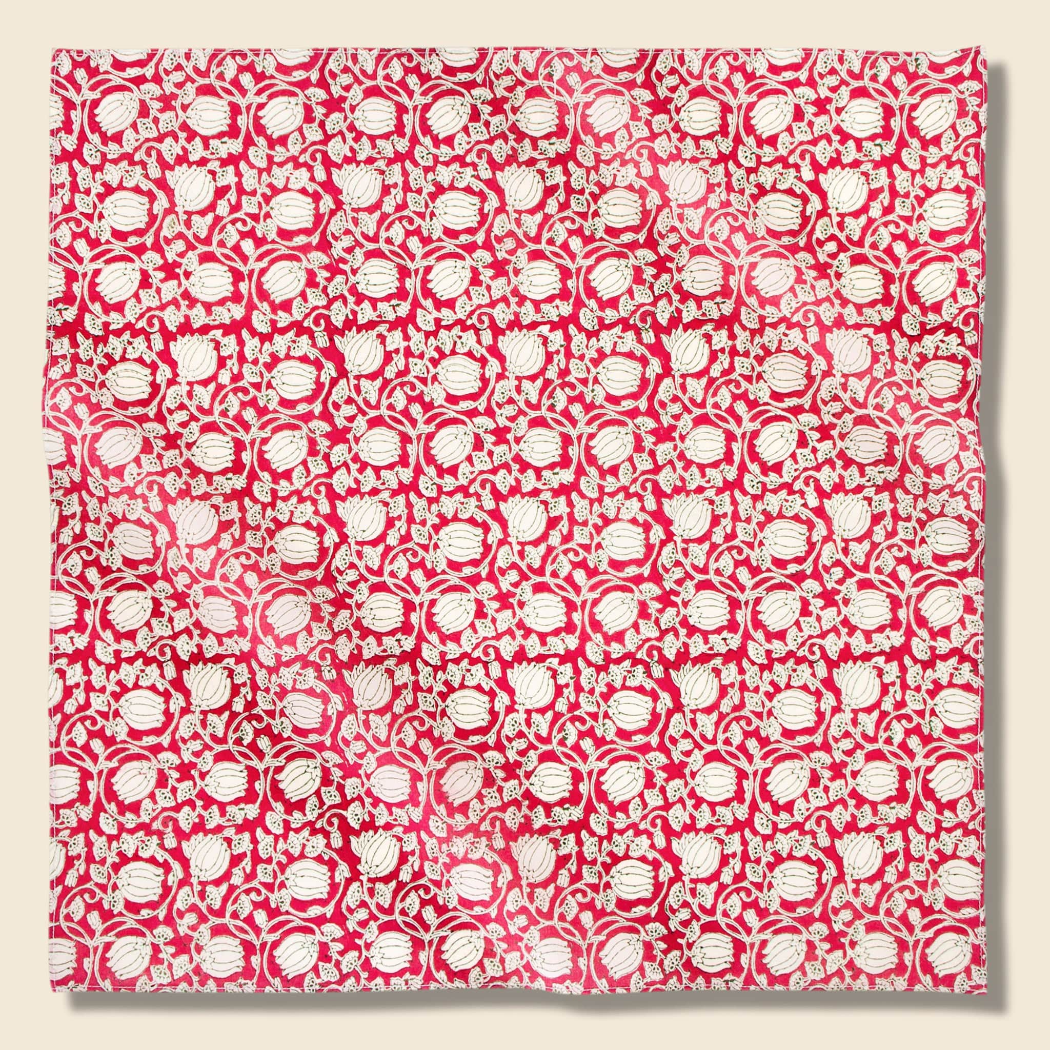 Tulip Block Print Bandana - Red/White - Kardo - STAG Provisions - Accessories - Bandanas