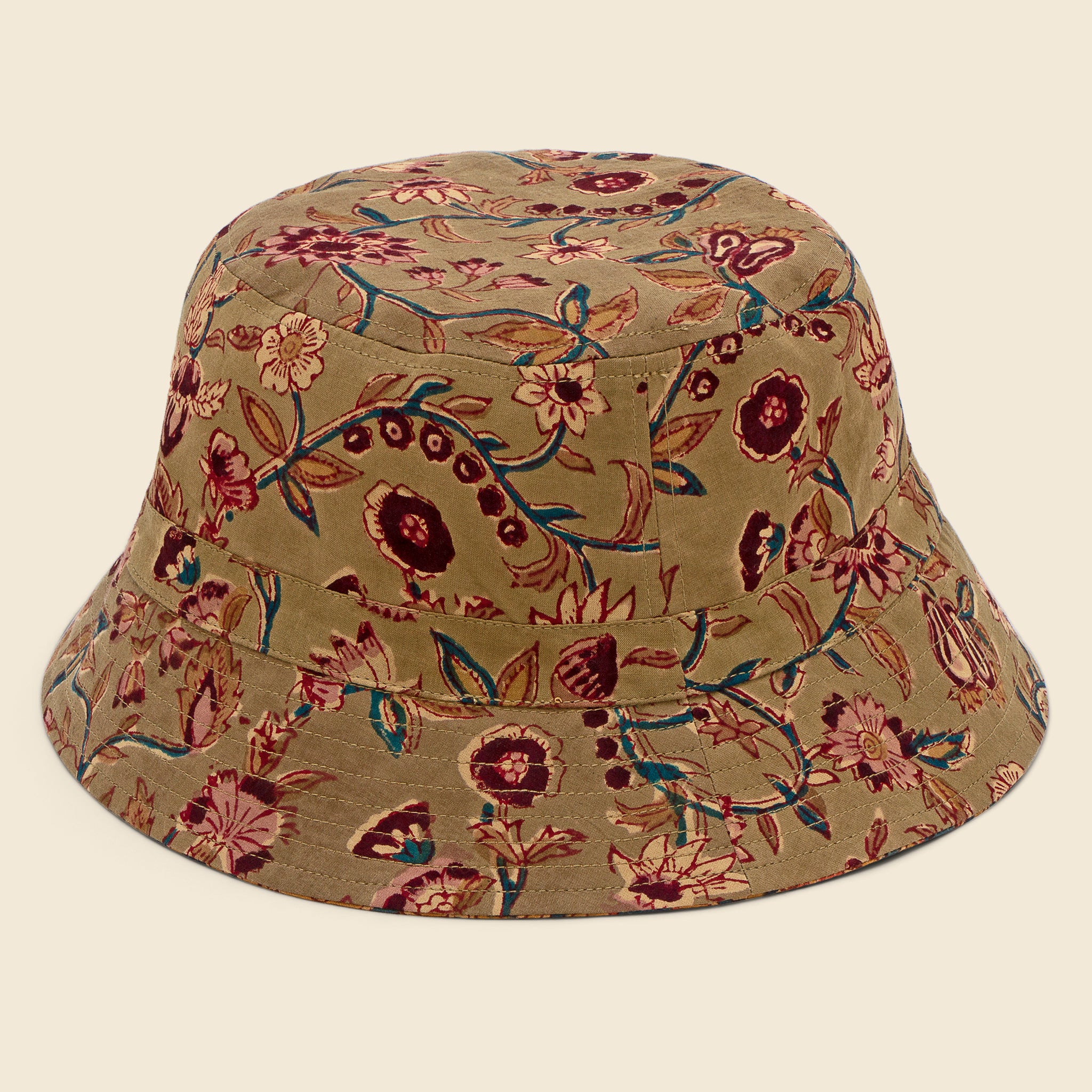 Reversible Floral/Tile Print Bucket Hat - Brown Multi - Kardo - STAG Provisions - Accessories - Hats
