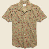 Lamar Block Print Shirt - Brown - Kardo - STAG Provisions - Tops - S/S Woven - Floral