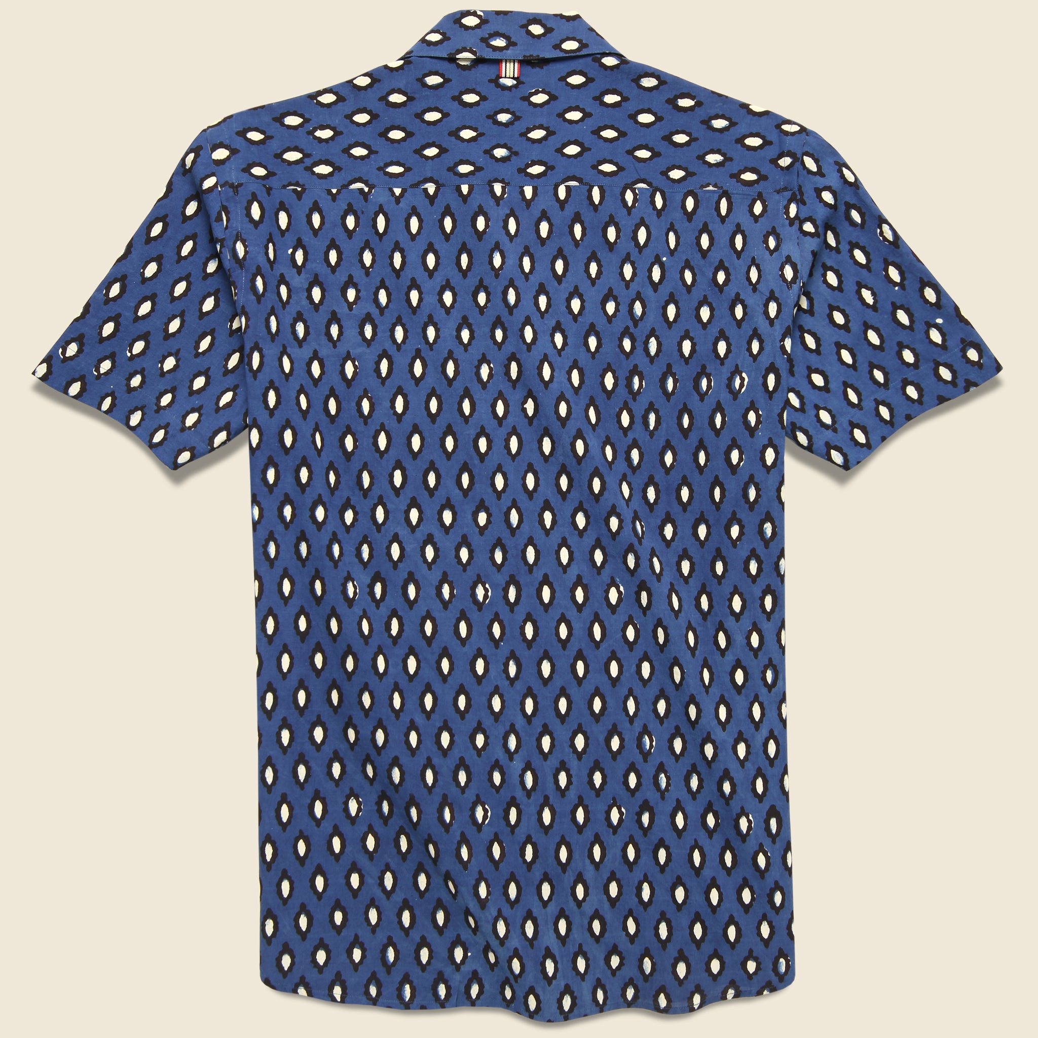 
                          Lamar Block Print Shirt - Blue/Black - Kardo - STAG Provisions - Tops - S/S Woven - Other Pattern
                        