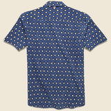 Lamar Block Print Shirt - Blue/Black - Kardo - STAG Provisions - Tops - S/S Woven - Other Pattern